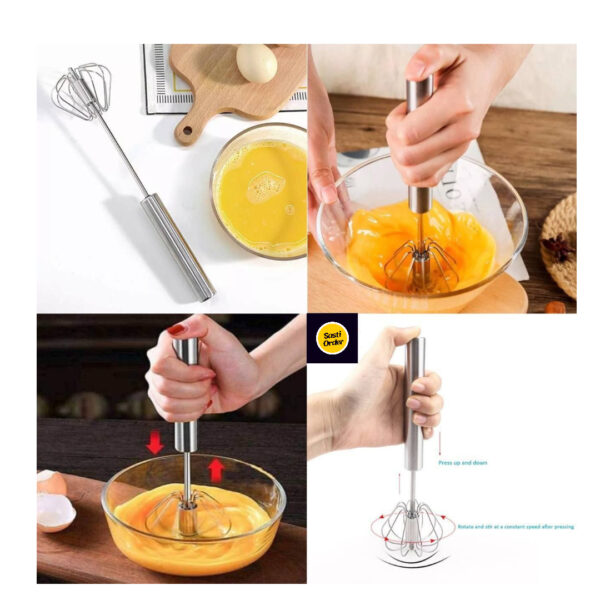 Stainless Steel Manual Hand Blender