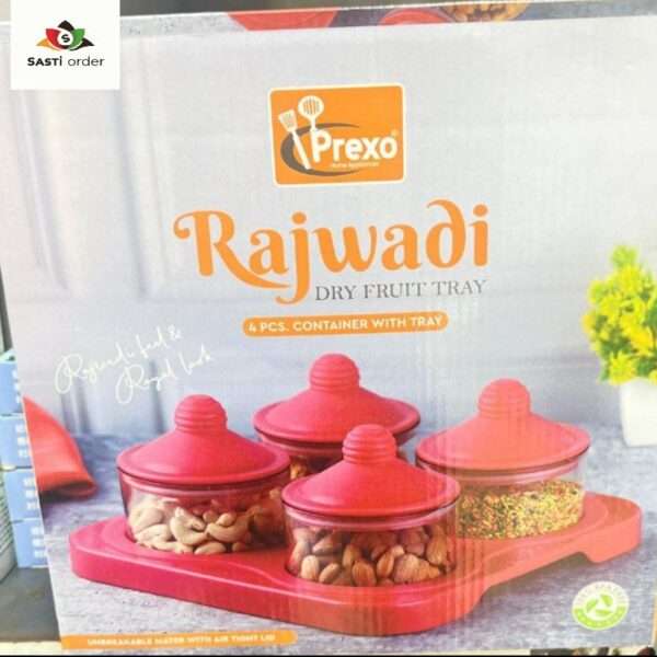 Rajwadi Dryfruit and Snack Serving Bowls Tray Set featuring multiple compartments and intricate design for elegant entertaining.