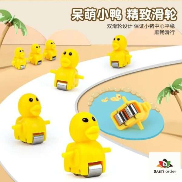 Colorful Duck Slide Toy Set featuring sliding ducks and interactive elements, designed for children's play and development.