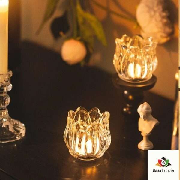 A beautifully crafted Flower Rose Shape Light, designed to resemble a blooming rose, emitting a soft, warm glow, perfect for adding a touch of elegance to any room or outdoor setting.