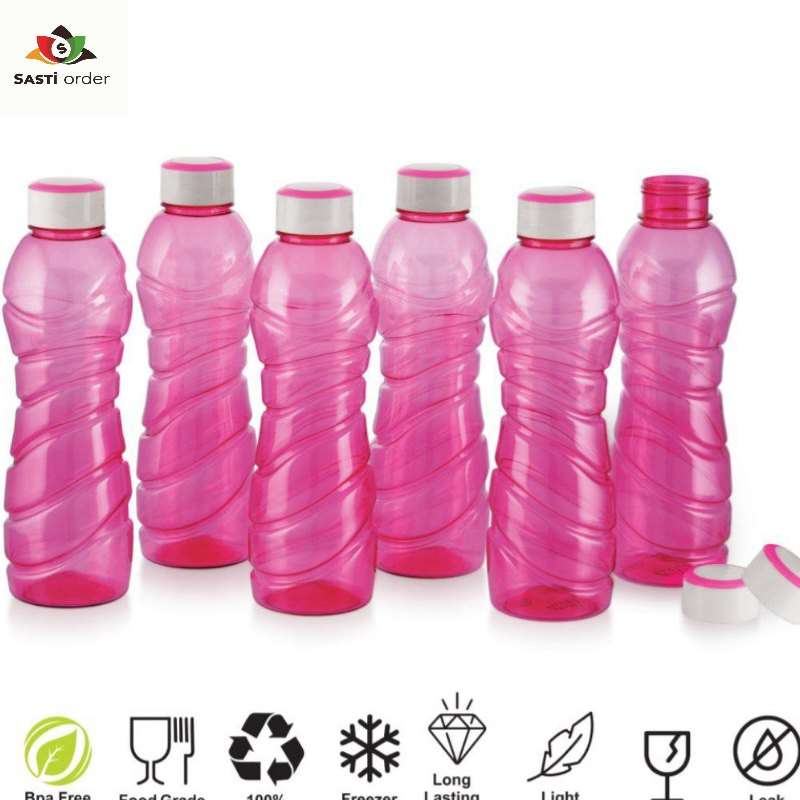 Set of 6 Miggllo Quench Bottles with leak-proof lids, colorful designs, and ergonomic grips, perfect for daily hydration and outdoor activities.