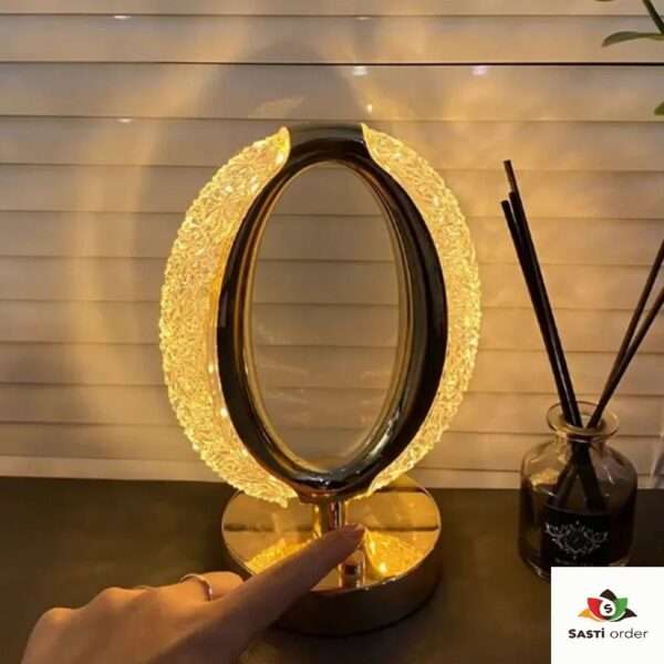 LED Lamp Atmosphere Table with integrated adjustable LED lighting, designed to create a cozy ambiance in living rooms, bedrooms, and outdoor spaces.