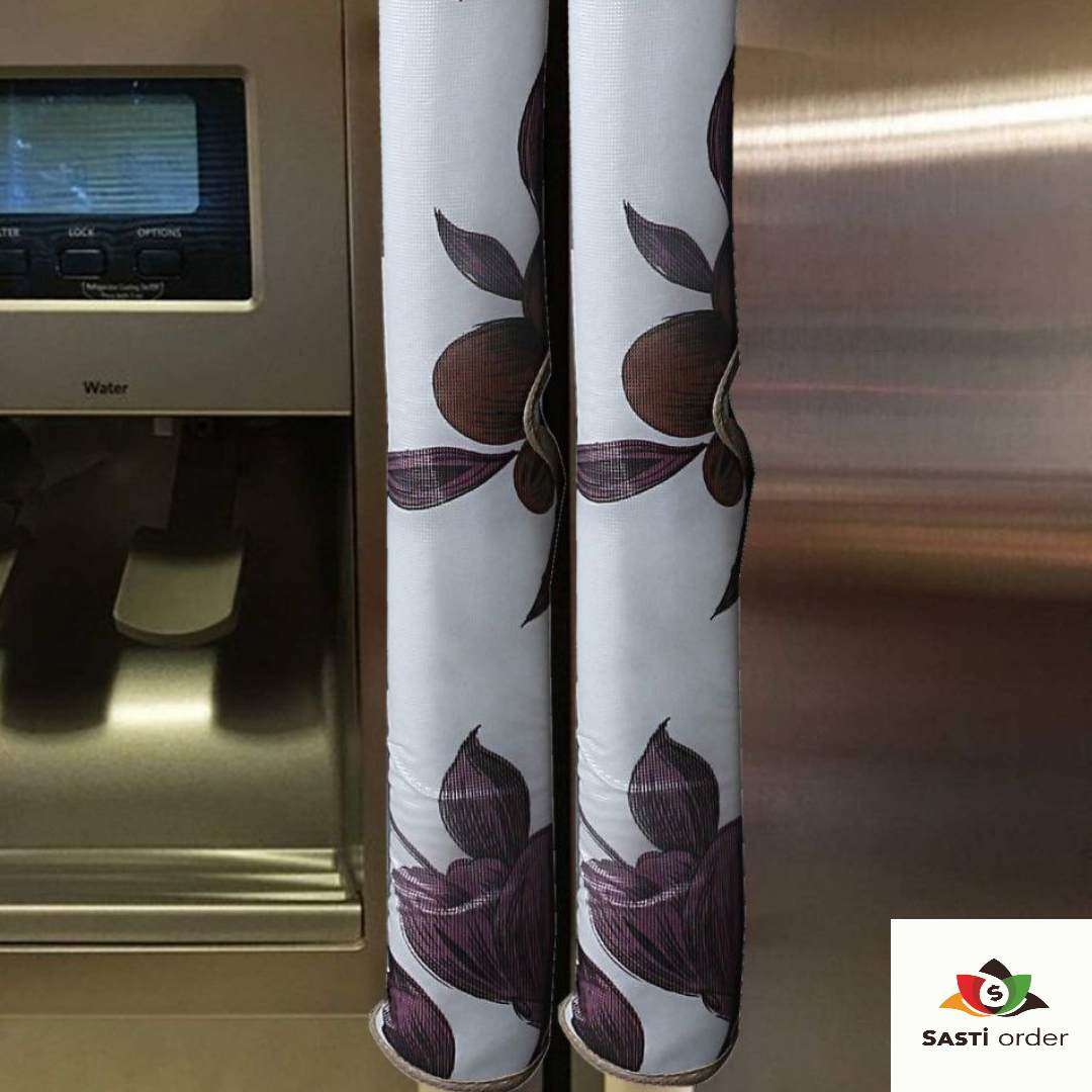 Multipurpose Fridge Handle installed on a modern refrigerator, showcasing its ergonomic design and sleek finish.