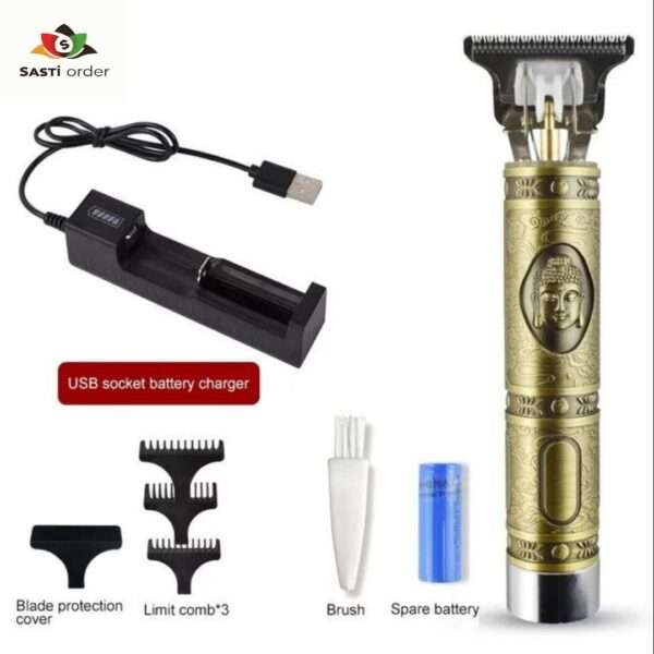 Electric Hair Clippers Trimmer with adjustable stainless steel blades and ergonomic design.