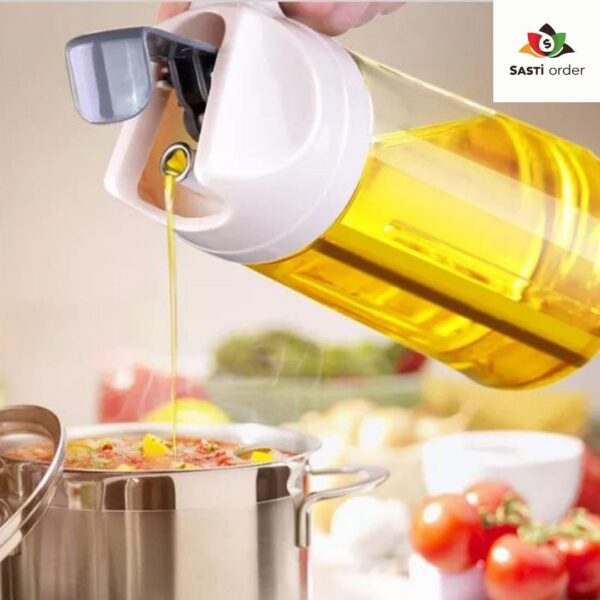 Auto Flip Cooking Oil Bottle, 500ML - Image 2