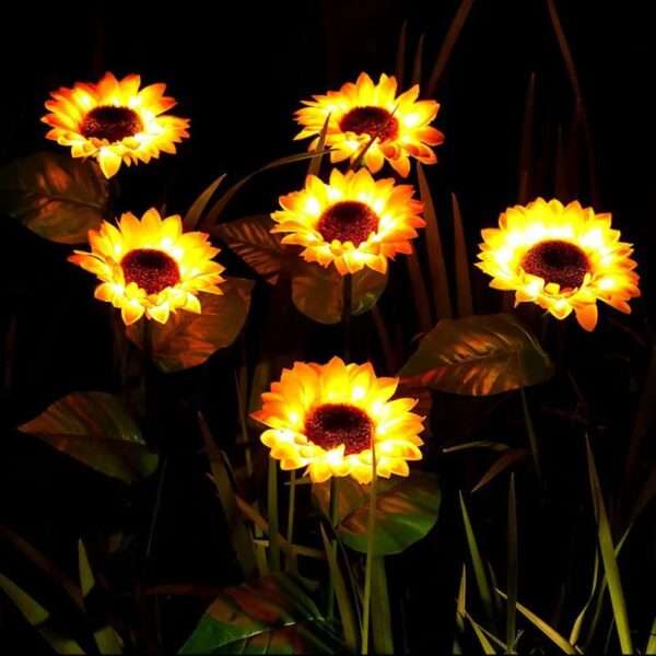 Sunflower Shape Solar Powered LED - Image 2