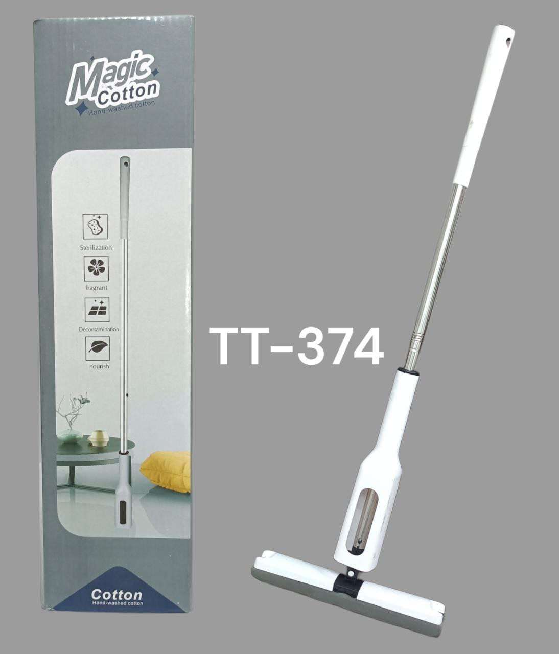 Magic Cotton X Twist Mop with a comfortable handle and ultra-absorbent cotton mop head.