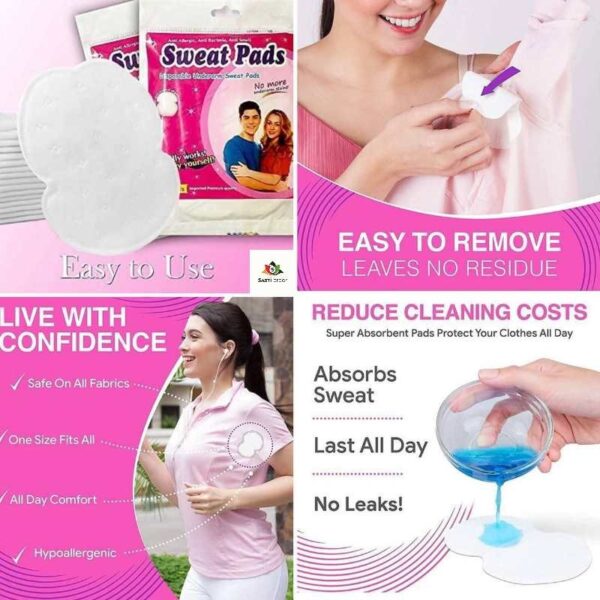 Disposable armpits sweat pads