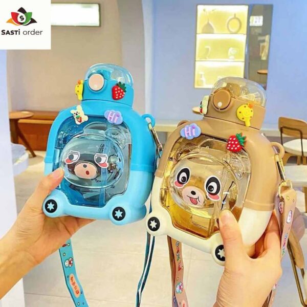 Professional One Click Kids Bottle with a 1000ml capacity, featuring a one-click opening mechanism and a colorful design.
