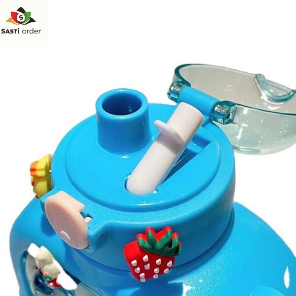 Professional One Click Kids Bottle with a 1000ml capacity, featuring a one-click opening mechanism and a colorful design.