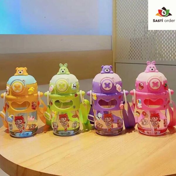 Cute cartoon unisex kids water bottle - Image 2