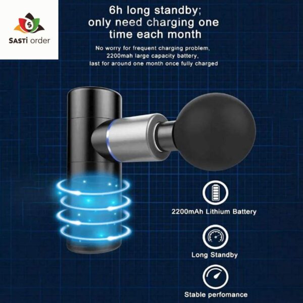 "Mini Massage Gun with ergonomic design and interchangeable attachments for portable muscle relief and relaxation"