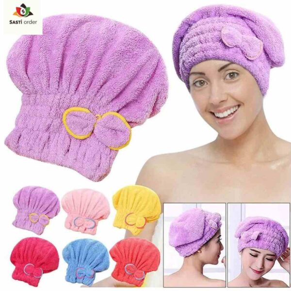 "Women’s Magic Microfiber Shower Towel in vibrant colors, showcasing its soft texture and quick-drying capabilities."