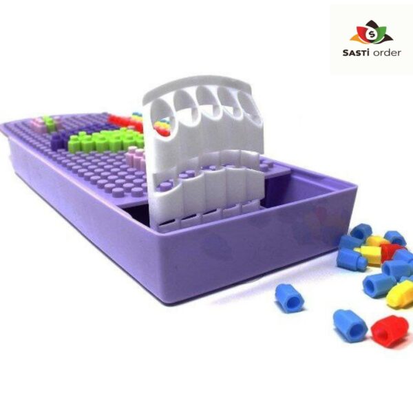 "Colorful Puzzle Pencil Box with creative design, perfect for organizing pencils, pens, and stationery items. Ideal for students, kids, and artists."
