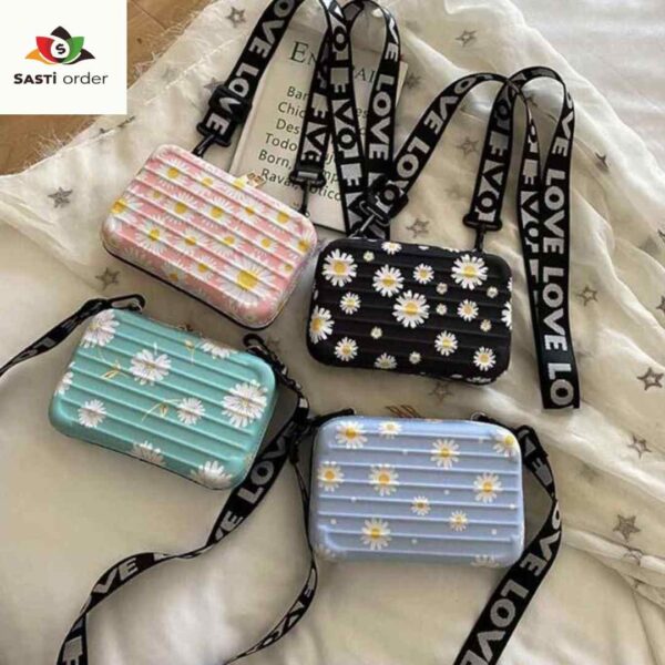 Bagfuture Women's Flower Bag with floral design, featuring adjustable straps and multiple compartments for daily essentials.