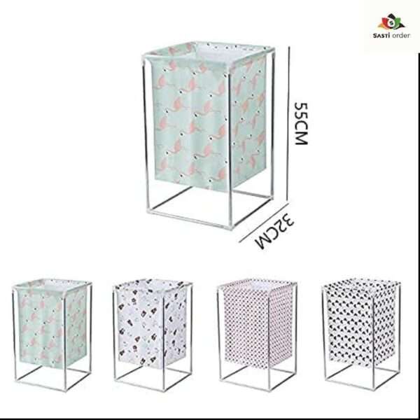 Multifunction laundry basket with metal stand - Image 2