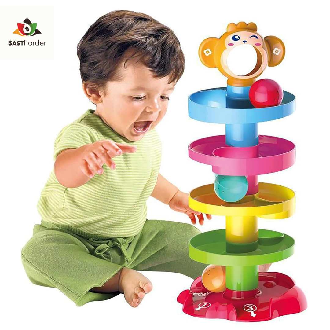 For example, instead of "A toy," you might use "Colorful Roll N Ball toy set with ramps and tunnels." This gives a clearer idea of what the image depicts. If you need help crafting specific alt text, just let me know!