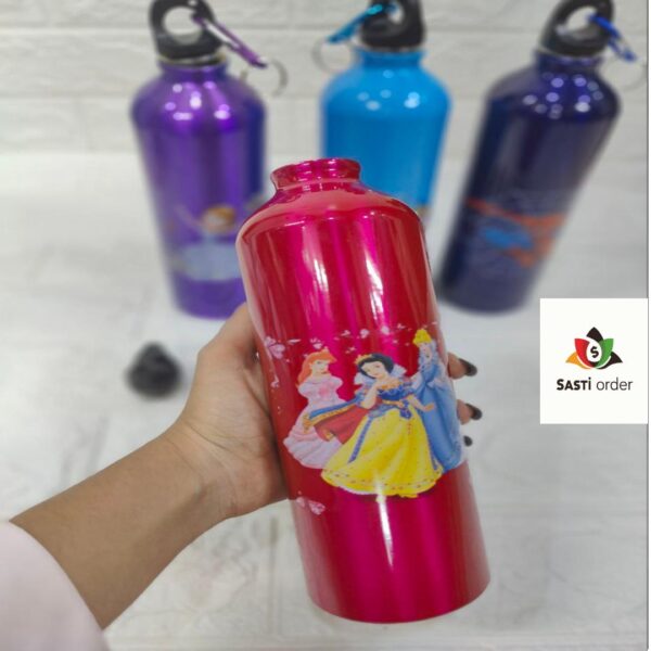"Metal Cute Cartoon Kids Water Bottle with playful designs"