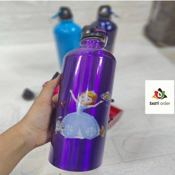 "Metal Cute Cartoon Kids Water Bottle with playful designs"