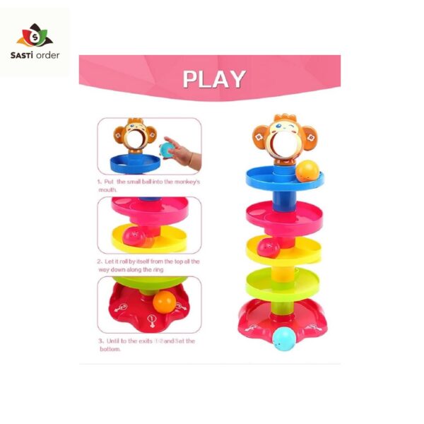 For example, instead of "A toy," you might use "Colorful Roll N Ball toy set with ramps and tunnels." This gives a clearer idea of what the image depicts. If you need help crafting specific alt text, just let me know!