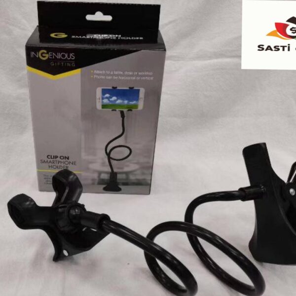 Multi-functional lazy person mobile holder with adjustable arm and 360-degree rotation for hands-free use of smartphones and tablets.