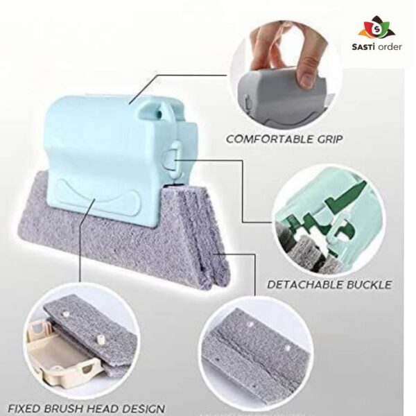 Window sliding brush designed for easy cleaning of glass surfaces with a sliding mechanism.
