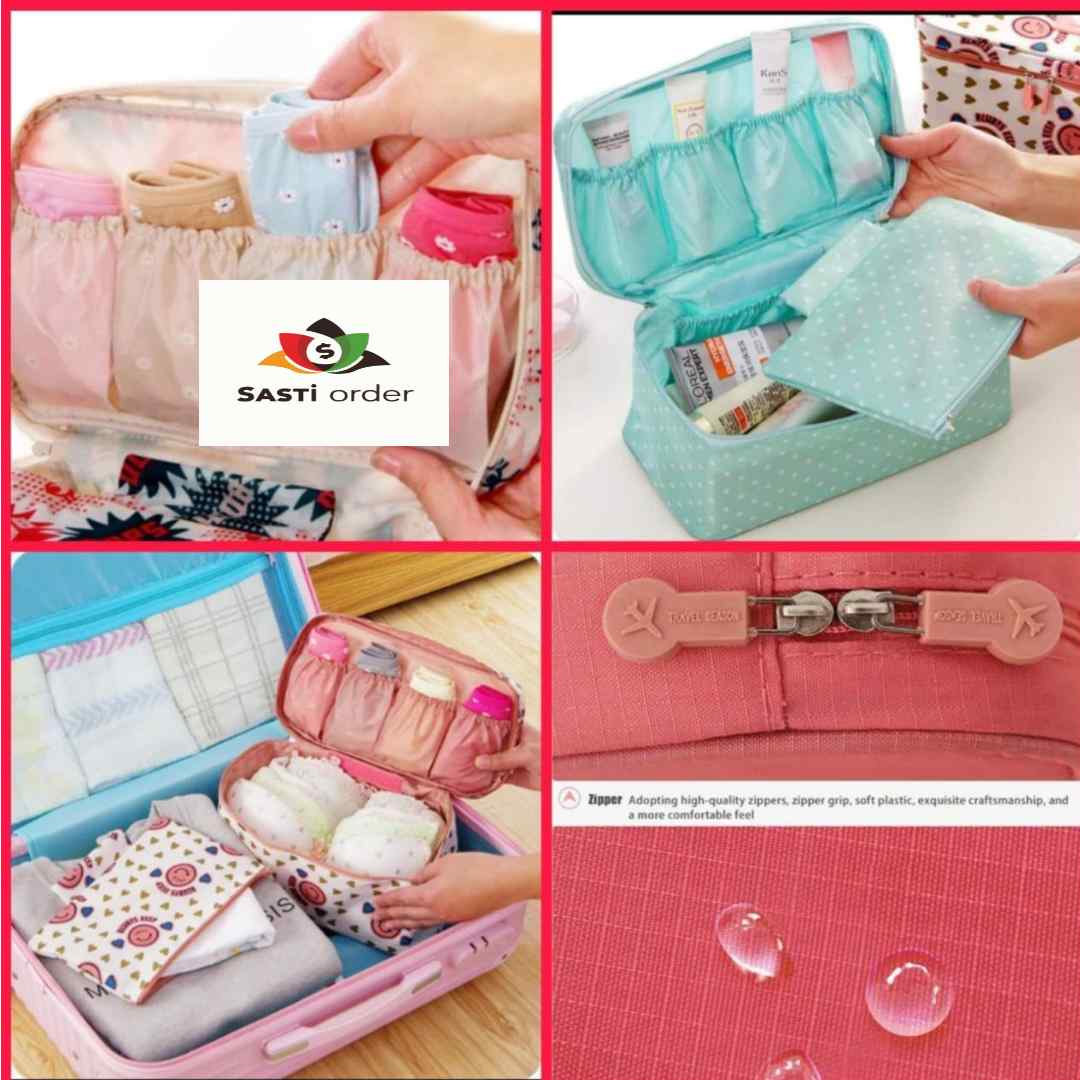 "Multifunctional portable cosmetic makeup case with multiple compartments for organizing beauty products and tools." "Multifunctional portable cosmetic makeup case with multiple compartments for organizing beauty products and tools."
