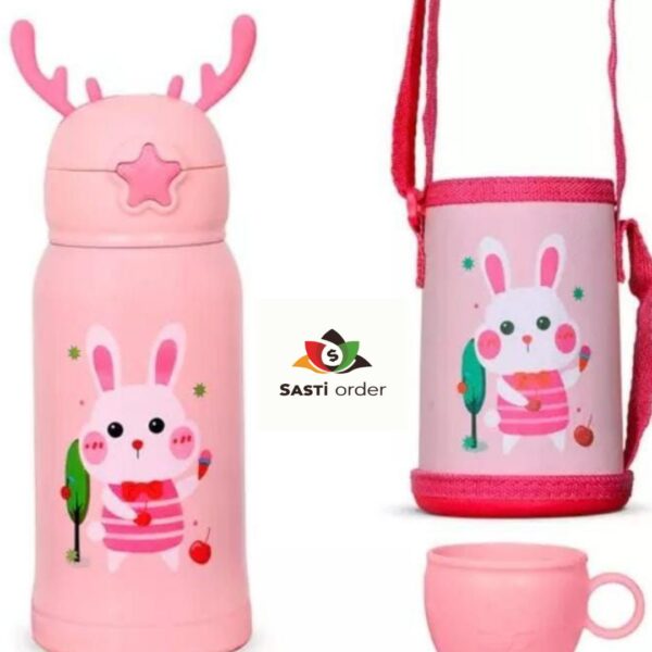 "Hot & Cold Stainless Steel Bottle with double-wall insulation for maintaining beverage temperatures."