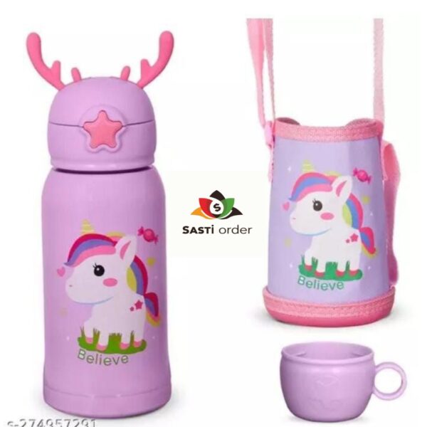 "Hot & Cold Stainless Steel Bottle with double-wall insulation for maintaining beverage temperatures."