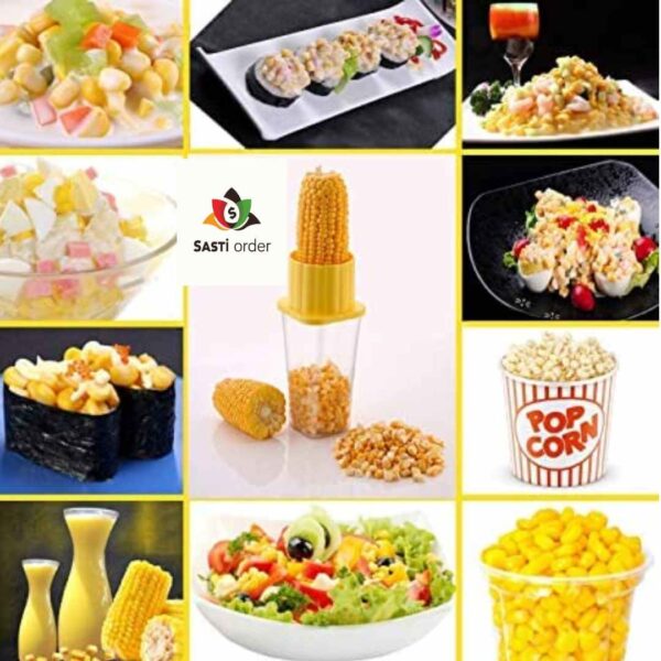 "Ergonomic Corn Cutter tool for removing kernels from the cob easily"