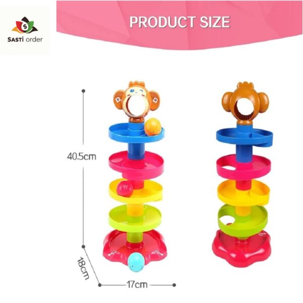For example, instead of "A toy," you might use "Colorful Roll N Ball toy set with ramps and tunnels." This gives a clearer idea of what the image depicts. If you need help crafting specific alt text, just let me know!