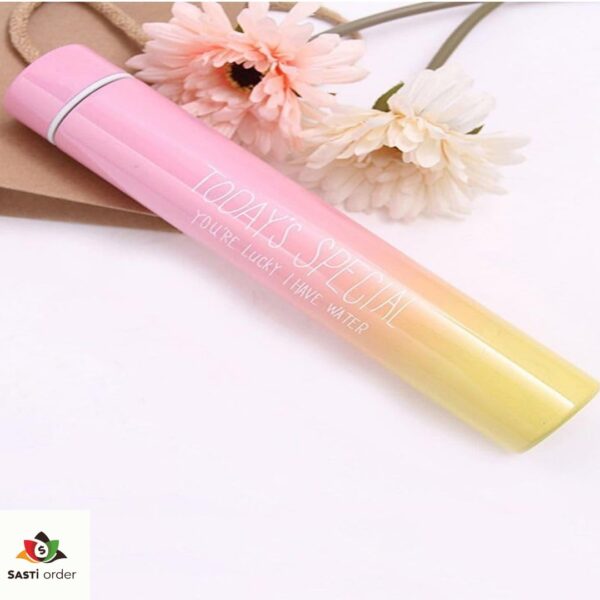 "Gradient stainless steel thermal bottle by Wincy Casa, 24cm, designed for hot and cold beverages"