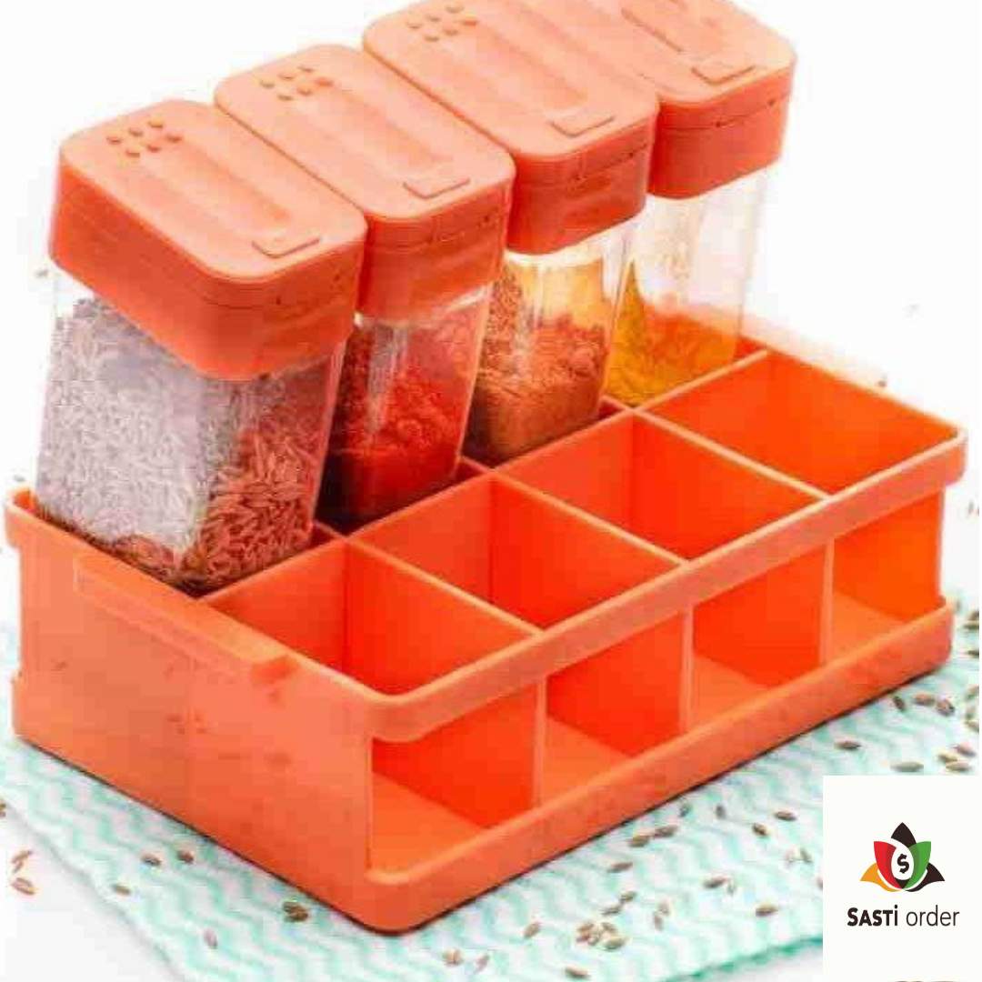 Plastic Kitchen 8 Pcs Sets Airtight Rasoi Box - Image 4