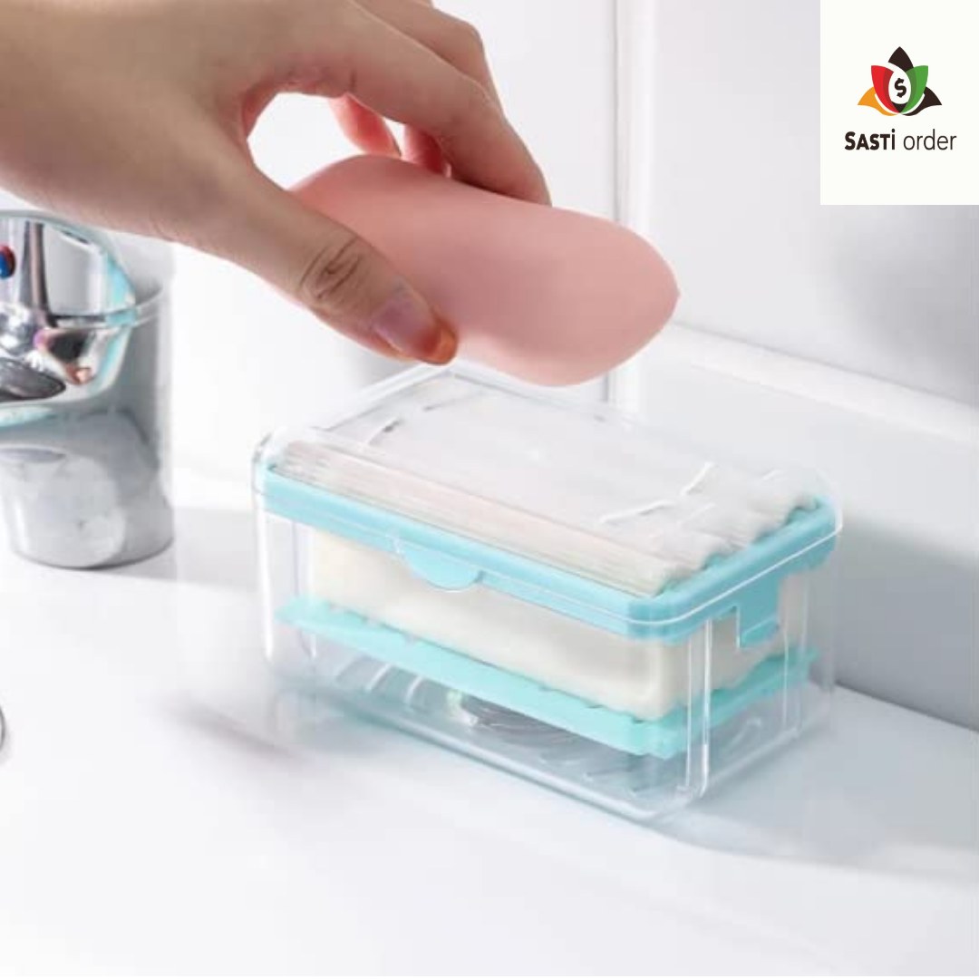 "Soap foaming box for creating rich lather from bar soap"