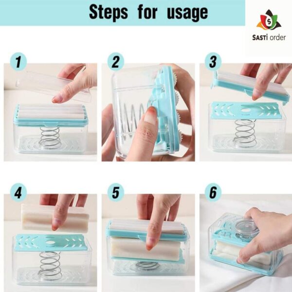 "Soap foaming box for creating rich lather from bar soap"