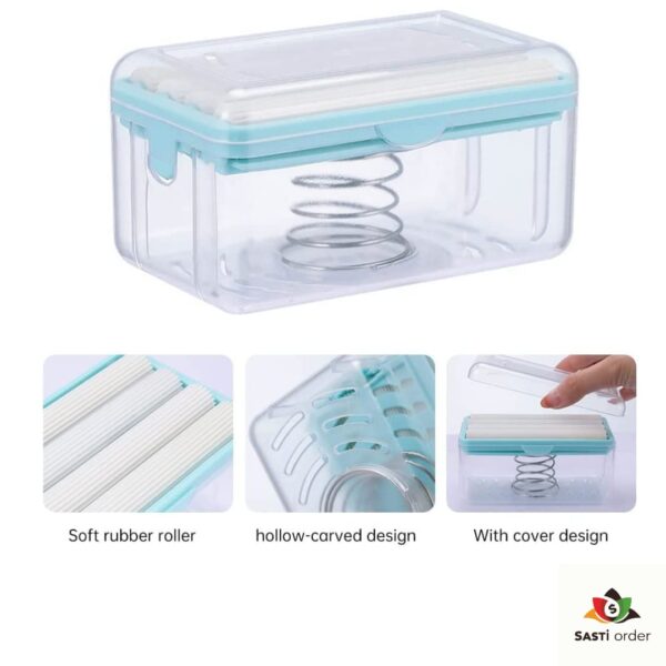 "Soap foaming box for creating rich lather from bar soap"