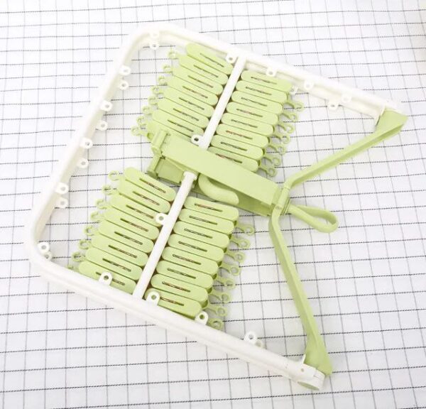 "24 Clips Clothes Socks Drying Rack Clips Hanger with multiple clips for drying laundry"