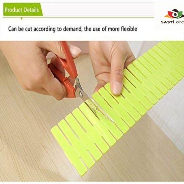 "Adjustable Drawer Organiser with customizable compartments for efficient storage and organization in any drawer."