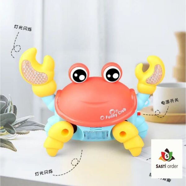 Funny Electric Crab Toy Leash Lighting Music