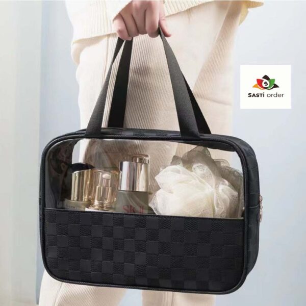 Waterproof Swimming Bath Bag with multiple compartments, designed to keep belongings dry and organized.