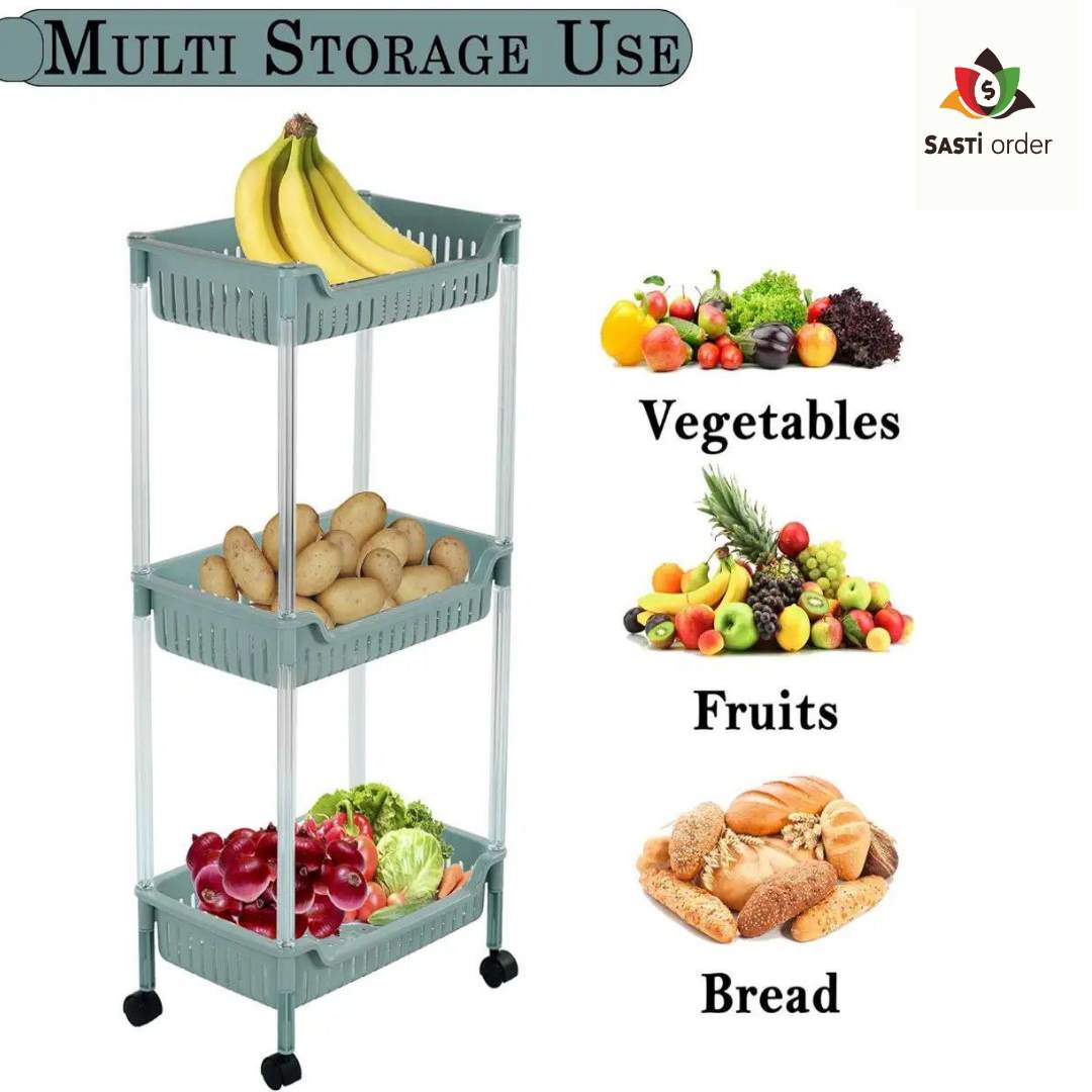 "3 Layer Rectangular Space Saving Storage Container for efficient organization."