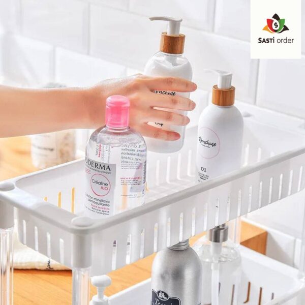 "3 Layer Rectangular Space Saving Storage Container for efficient organization."