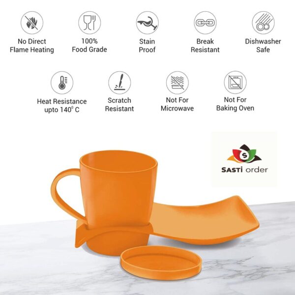 Cuppa Break Fancy Milk Mugs with Snacks Tray Gift Set - Image 6