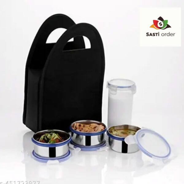 Lunch box, 3 push-up air tight