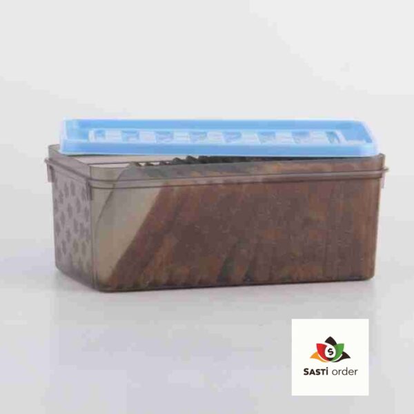 Clear, transparent bread box with airtight lid for fresh bread storage, suitable for countertops or pantry use.