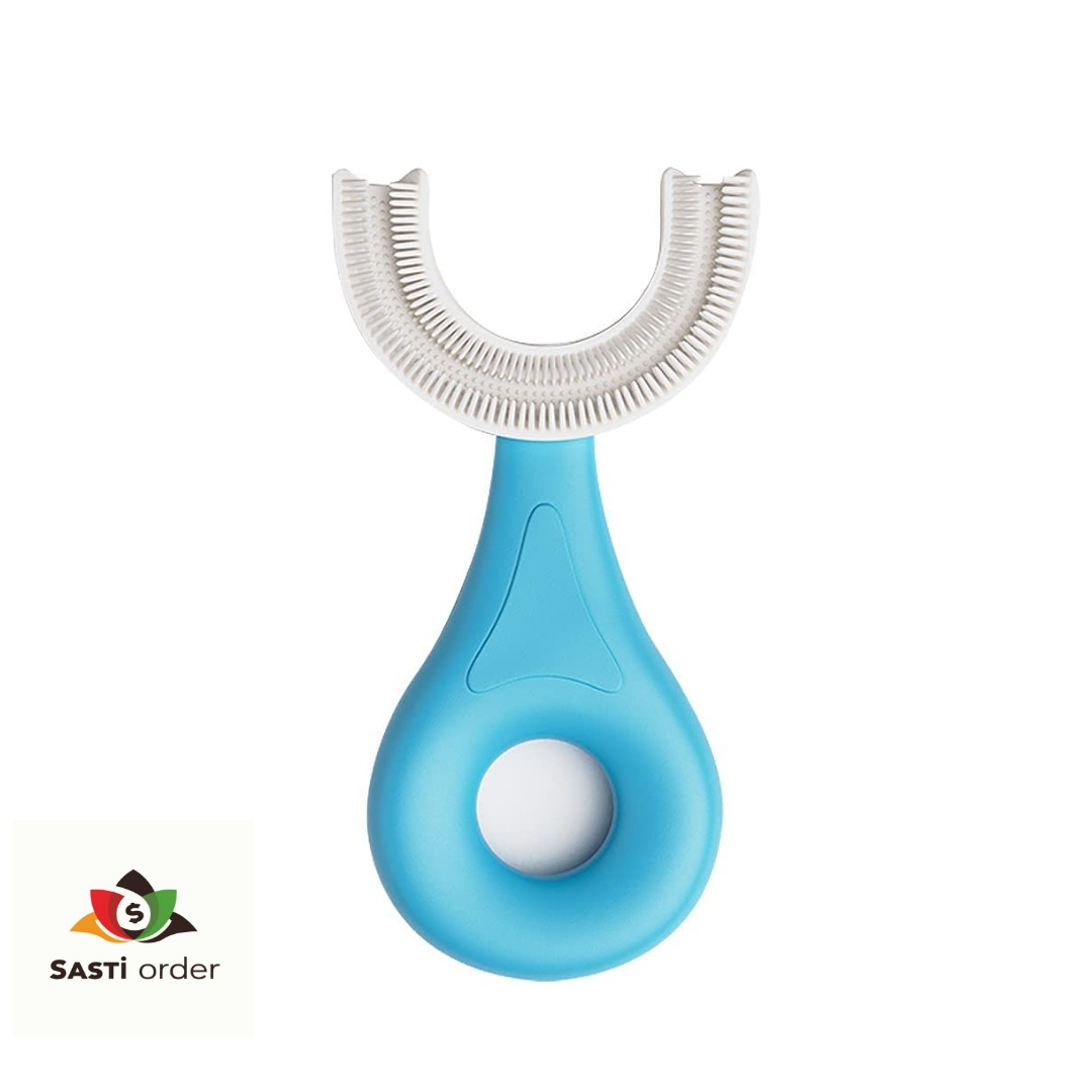 "U-Shape Teeth Brush with soft silicone bristles for 360-degree cleaning, ideal for gentle and effective oral care for children and adults."