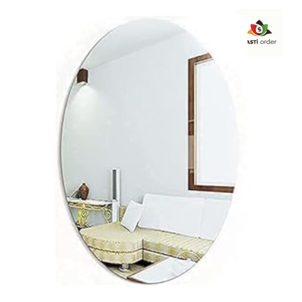 Oval Shape Mirror Sticker