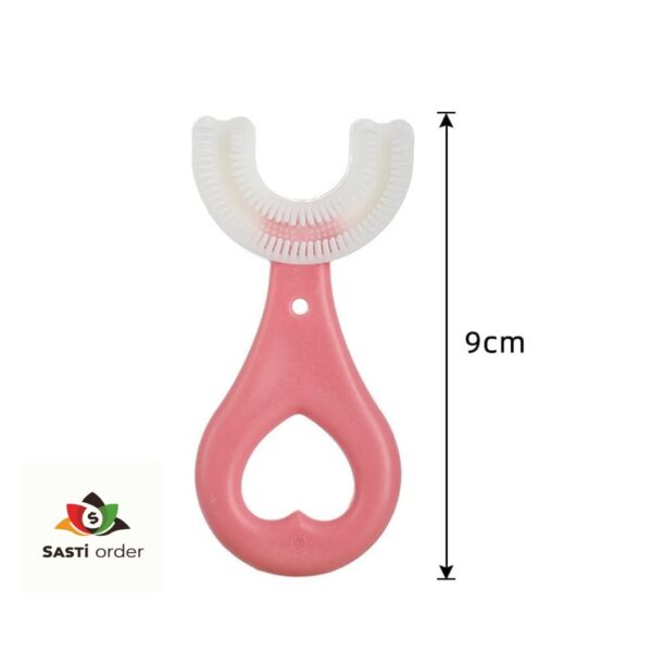 "U-Shape Teeth Brush with soft silicone bristles for 360-degree cleaning, ideal for gentle and effective oral care for children and adults."