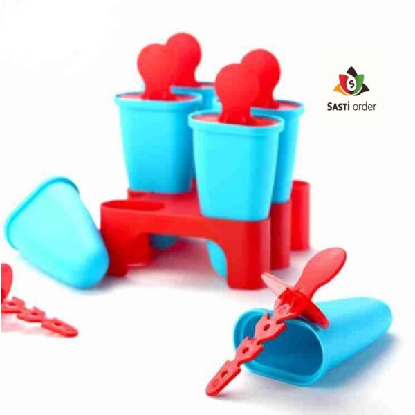 6 Pcs Reusable Ice Popsicle Makers Frozen Ice Cream - Image 2