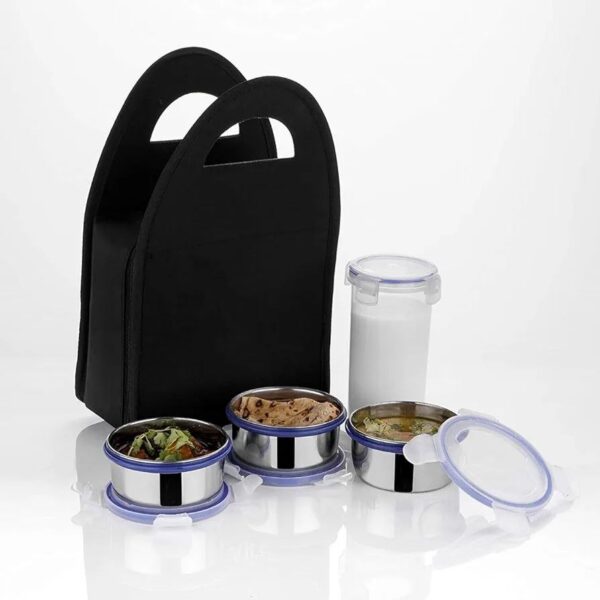 Lunch box, 3 push-up air tight